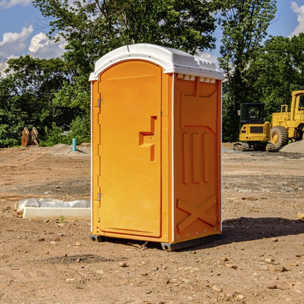 how often are the porta potties cleaned and serviced during a rental period in Waterbury Nebraska